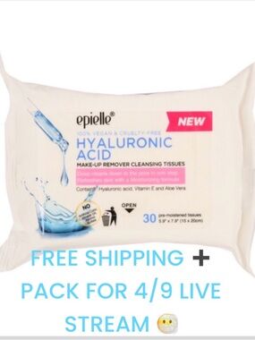 KOREAN BEAUTY Epielle Hyaluronic Acid Make-Up Removing Cleansing Tissues | 30ct